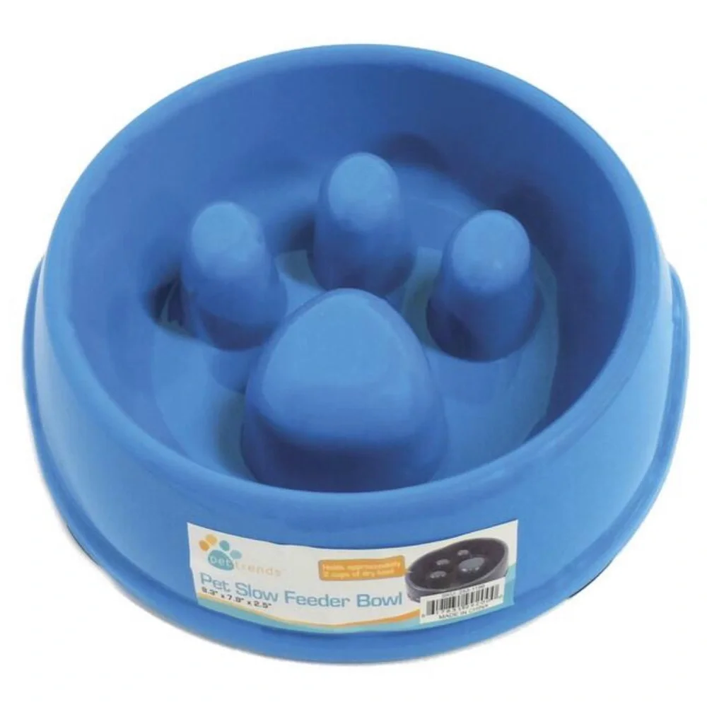 🎉HP🎉 3/$15 NEW 9” Slow Feeder Dog Bowl 2 Cup Capacity BLUE, 1 Bowl